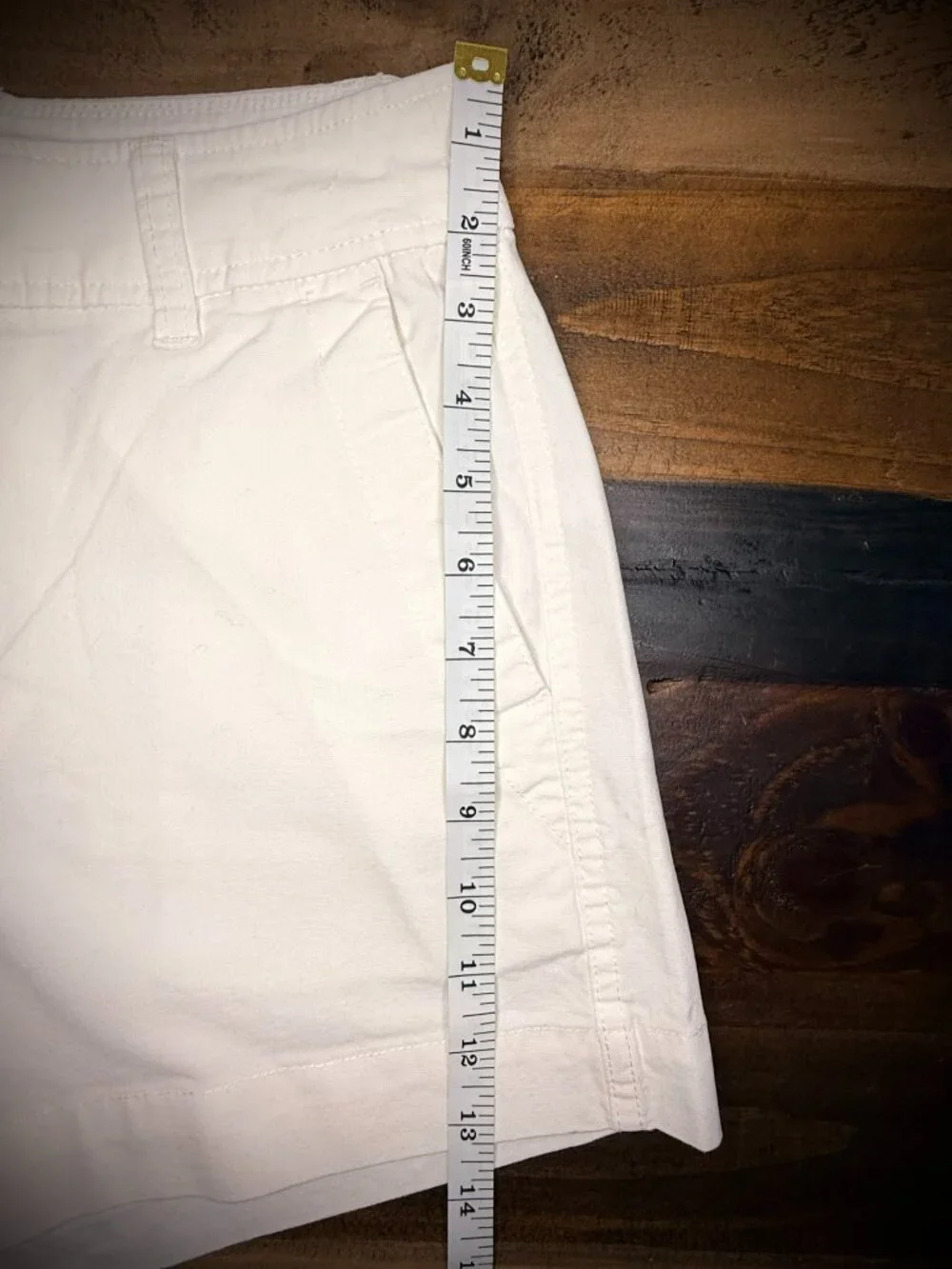 A New Day - White High Rise Chino: Shorts Stretch Cotton Double Button | Size 4